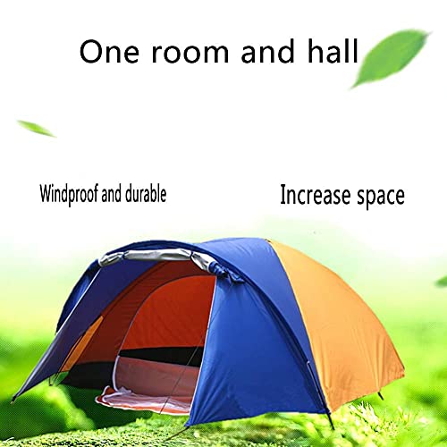 Carpa domo impermeable para camping 3-4 personas naranja miniatura 7