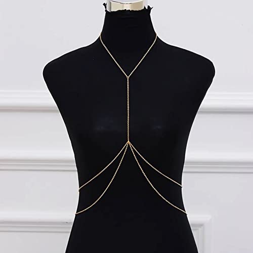Althrorry Body Chain Bikini Chain Crossover Belly Waist Chain #TOP4