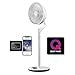 Price comparison product image Duux Whisper Flex Ultimate Smart Portable Fan, Cordless with Battery Pack, with Remote Control, Alexa & Smart App, 30 Cooling Speeds, Height Adjustable, Oscilating, Quiet Fan, Night Mode, Timer, White