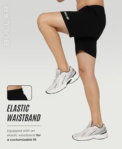 Image of BULLAR Premium Polyester Training Shorts Combo, Gym wear, Running, Sports,Workout Dryfit, Quick Dry Shorts with Drawstring