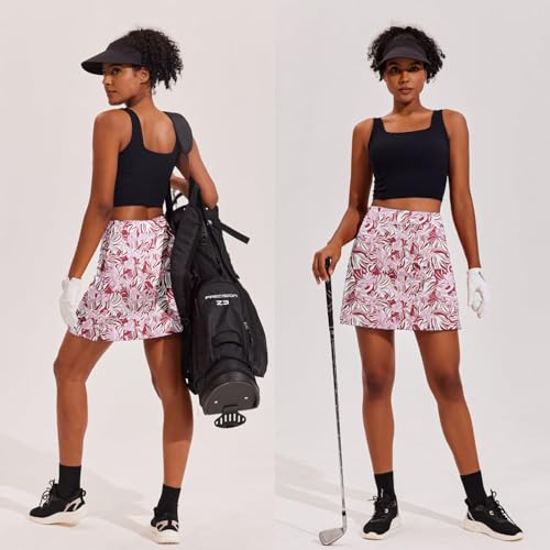 Image of Ekouaer 16 inch Golf Skorts for Woman with Inner Pockets Silicone Grippers Tennis Skirt Quick Dry Athletic Pickleball Skort