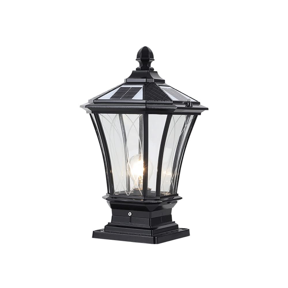 Lanterne pilier étanche pour jardin et escalier extérieur solaire