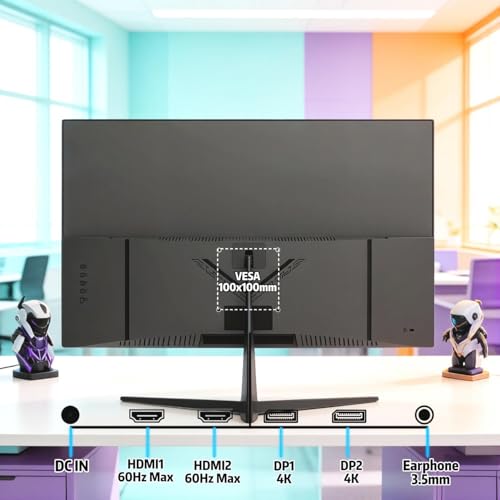 Image of 32 Inch 4K UHD Monitor (3840x2160), IPS,60Hz Refresh Rate, 120% sRGB, AMD FreeSync, 178 Viewing Angle, HDMI /DisplayPort, VESA 100x100mm Mount Compatible, Tilt Adjustable - Black