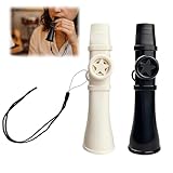JRYXDS 2 Unidades Kazoo en ABS, instrumento fácil de aprender con llavero, lavable sin membrana, ideal para todas las edades, negro, longitud 13.3 cm