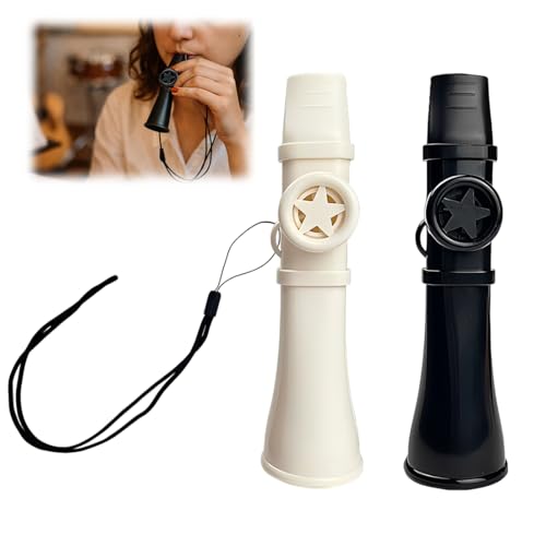 JRYXDS 2 Unidades Kazoo en ABS, instrumento fácil de aprender con llavero, lavable sin membrana, ideal para todas las edades, negro, longitud 13.3 cm JRYXDS 2 Unidades Kazoo en ABS, instrumento fácil de aprender con llavero, lavable sin membrana, ideal para todas las edades, negro, longitud 13.3 cm