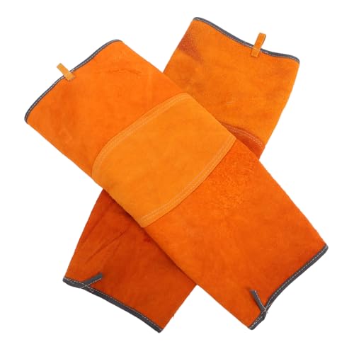 BUTIFULSIC 1 Pair Welding Knee Pads Leg Protector Convenient Knee Guard Knee Cover Leg Cover Welding Spat Wear-resistant Garden Kneepad Knee Brace Beef Split Skin Yellow