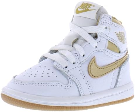 Tênis infantil Air Jordan 1 Retro High 'Metallic Gold' (FD2598 107