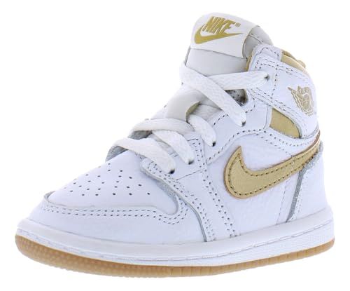 Image of Nike Jordan 1 Retro High Original Leather Infant /Toddler Shoes
