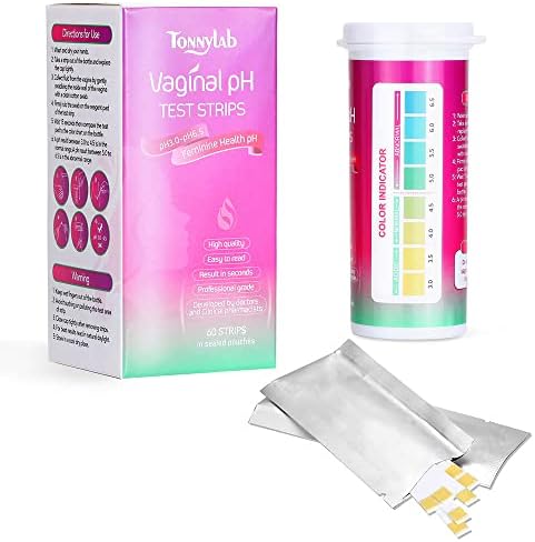 [60Strips]Vaginal Health pH Test Strips|Yeast Infection Test Strips |Monitor Vaginal Intimate Health&Prevent Infection|Feminine pH Test for Vaginal Health Acidity&Alkalinity |Strips in Sealed Pouches