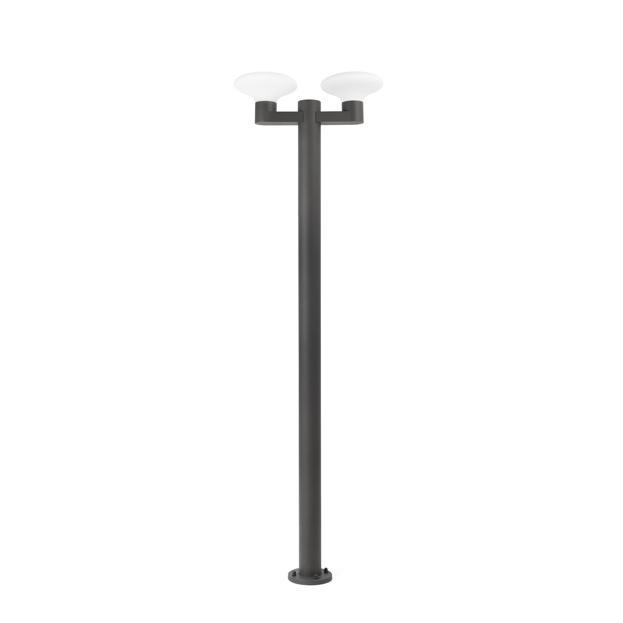 Lampadaire extérieur gris foncé pour illuminer votre terrasse Blub's 2L