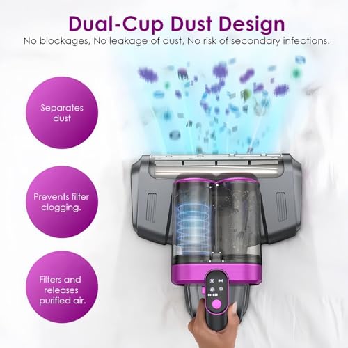 Aspiradora de cama portátil inalámbrica desinfectante para almohada y sofá 3