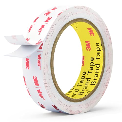 Image of 3M Double Sided Tape Heavy Duty, 1 inch x 9.85FT Removable Mounting Tape for Wall, Extra Strong Foam Tape, Picture Hanging Adhesive Strips Waterproof for Cars, Walls, Home, Office Decor
