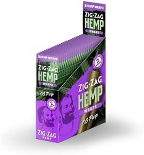 ZIG-ZAG - – Natural Hemp Wraps – Non GMO – 2 Wraps Per Pack – 25 Pack Display-(OG Purp)