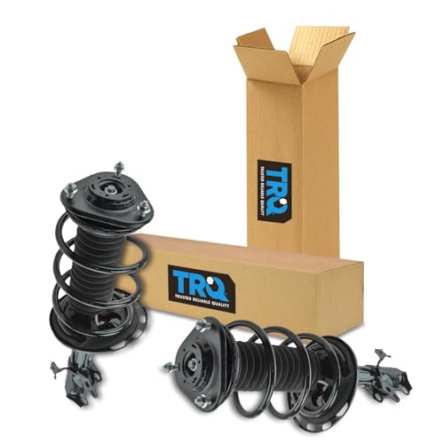 TRQ Front Driver and Passenger Side Strut and Spring Assembly Set Loaded Pre-Assembled Coil Spring Strut Mount Spring Seat Compatible with 09-12 Toyota RAV4 L4 2.5L 06-08 RAV4 Sport L4 2.4L