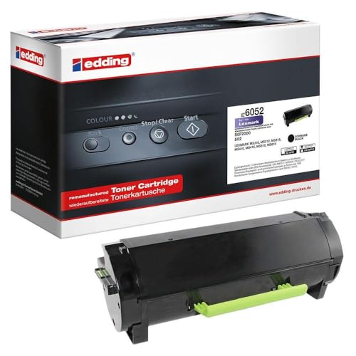 Toner noir Edding remplace Lexmark 50F2000 pour imprimante de bureau