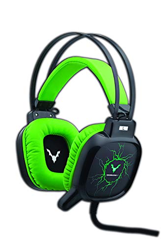 Image of Gaming Headset Xbox One Headset PS4 Headphones with Surround Sound Stereo Noise Canceling Mic & LED Light for PC, Computer, Laptop, PSP, Nintendo 3DS LL /3DS, Mac OS, Memory Foam Padded Earcups (Green)