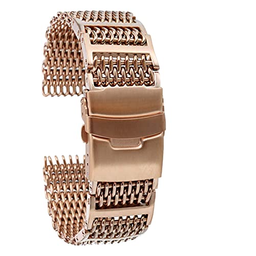 Bracelet de montre en acier inoxydable 20/22/24 mm avec fermoir pliant robuste