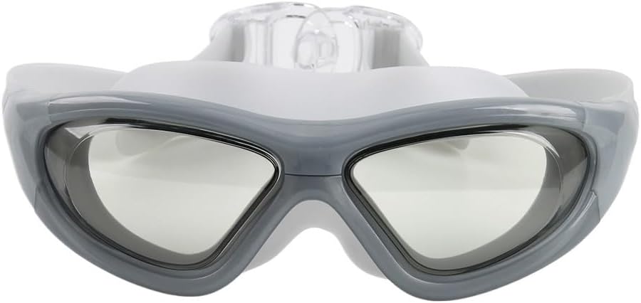 Silicone Large Frame Waterproof Swimming Goggles Adjustable Universal Swim Glasses