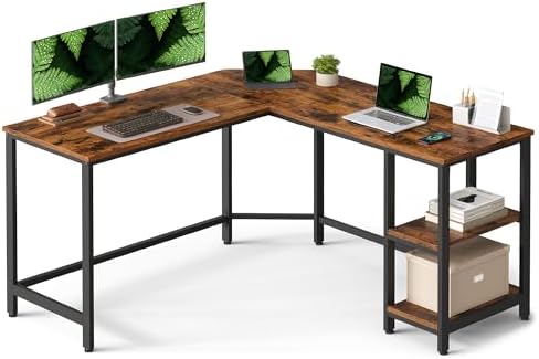 Ma sélection meuble et accessoires bureau VASAGLE Bureau d'Ordinateur en Forme de L, 138 x 138 x 76 cm, Bur...