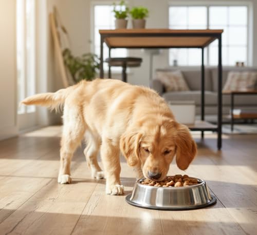 Image of Hornbills Stainless Steel Pet Feeding Bowls for Dogs and Cats | Set of 2 | 800 ml Each | Dry Kibble, Wet Food, Water Bowl | No-Tip, Non Sliding Design | Dishwasher Safe
