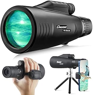 30x50 Zoom Monocular Telescope, Low Night Vision Monoculars For Adults Bird Watching Hiking Traveling Concert Sport Game, Waterproof Compact Monoscope For Mobile Phone With Adapter Tripod