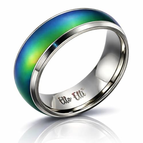 Ello Elli 8mm Color Changing Mood Ring for Men &