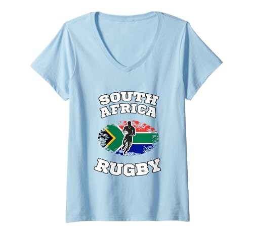 Womens South Africa Springboks Rugby V-Neck T-Shirt