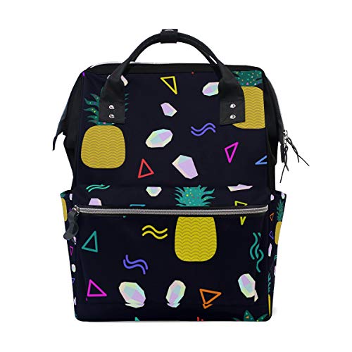 Bolsa de viaje con diseño de piña de dibujos animados, gran capacidad, para mujeres