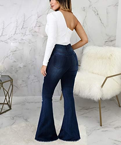 High Waisted Flared Jean Pants 