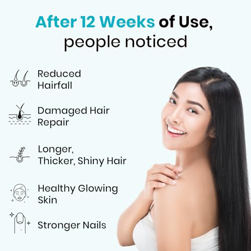 myUpchar Biotin+ Supplement with Vitamin C, Zinc, Iron & Niacinamide | Suplement for Strong & Thick Hair, Biotin Tablets for Hair Growth | Brightens Skin, Strengthens Hair & Nails | Veg Tablets - 60