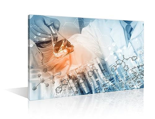 Image of 1 Panels Chemical Equations Laboratory Research Concept Wall Art Young Scientist Posters Framed Wall Art Laboratory Art Prints Giclee Print Gallery Packaging Artwork Ready to Hang (16 inch Wx24 H)