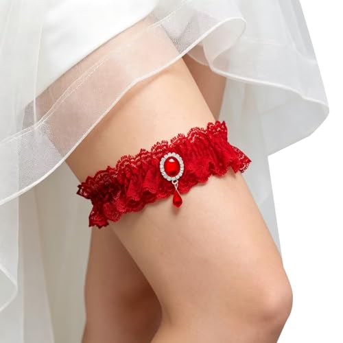 Image of Blue Garters for Bride Wedding Garter Set for Bride Bridal Garter Leg Thigh Blue