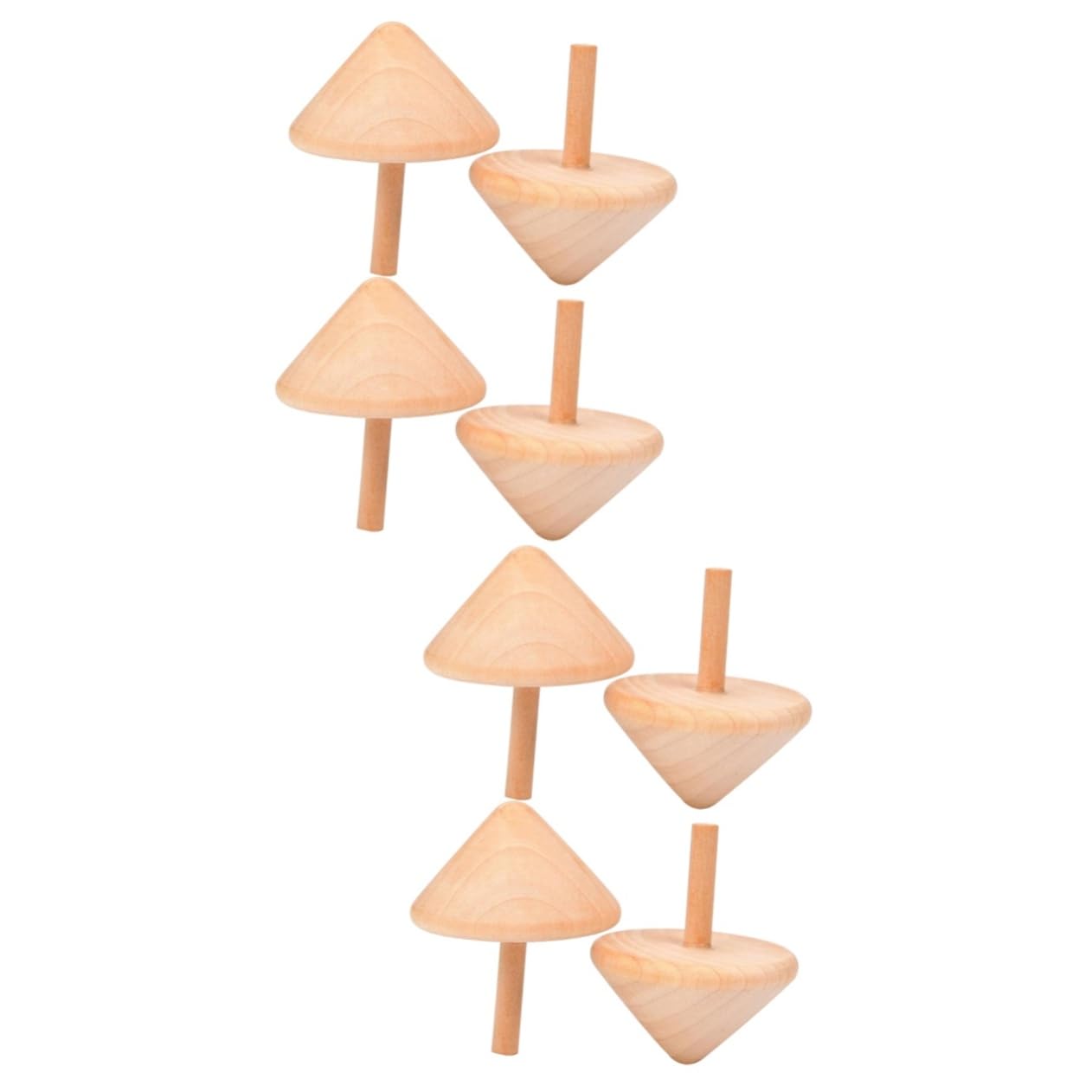 Abaodam 2sets Gyro Toys for Kids Wooden Gyro Toys Bright Colors for Children's Party Supplies 4pcs*2