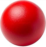 Professional Soft Foam Dodgeball, Yellow, Large Size, Indoor and Outdoor Recreation Sports Ball (Red, 6in)