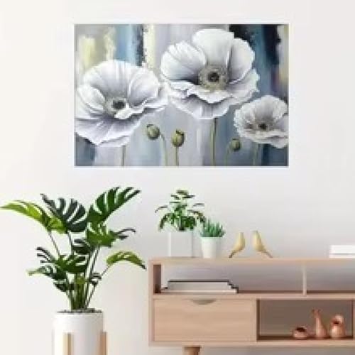 Impression sur toile premium de fleurs abstraites pour art mural chic