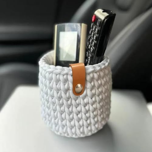 clcbdeyit Crochet Glasses Storage Tube Standing Eyeglass Holder Eye Glasses Cases (White) — view 3