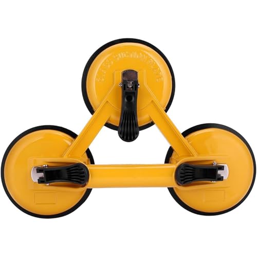 Dreifache Glas-Saugnäpfe, robuste Aluminium-Vakuumplatte, Griff, Glashalter-Haken zum Anheben von großem Glas, Fliesensaugnapf-Heber, Dreifach-Saugnäpfe zum Bewegen von Glas, Fenster, Granit