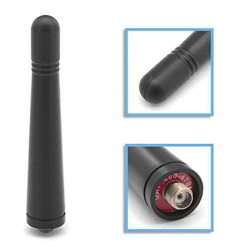 NEWASHAN 5X UHF Stubby Short Antenna Aerial for Kenwood Radio TK-380 TK-390 TK-3100 TK-3160 TK-3140 TK-3170 TK-3180 TK-3200 TK-3300 TK-3360 TK-5320 NX300 NX1300 KRA-23 400~470MHz SMA-F 3.3inch (8.5cm)