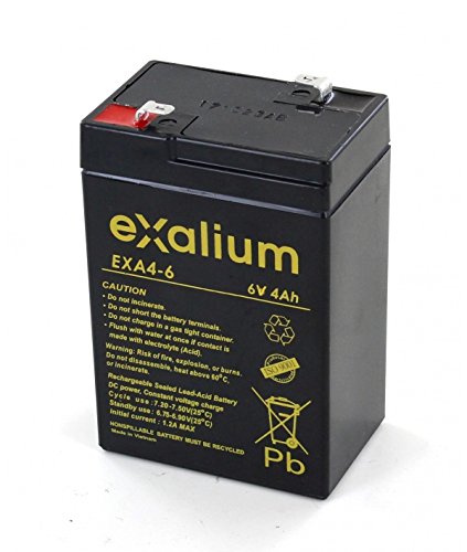 EXALIUM - batteria piombo 6V 4Ah Exalium EXA4-6