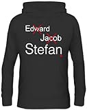  Shirtstreet, Vampire Stefan, Vampir Vampire Herren Herren Kapuzen Sweatshirt Hoodie, Größe: M,Schwarz