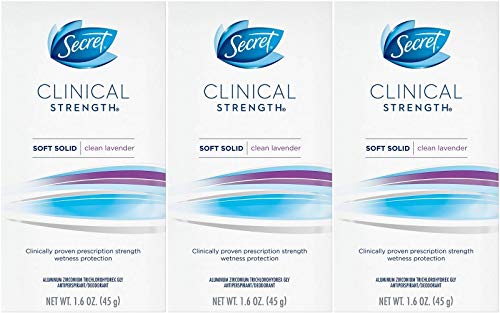 Secret Clinical Strength Antiperspirant Deodorant Solid, Ooh-la-la Lavender 1.60 oz (Pack of 3)