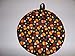 Quilted Halloween Pot Holders Candy Corn Heat Resistant Handmade Double Insulated Hot Pads Trivets 9 Inches Round