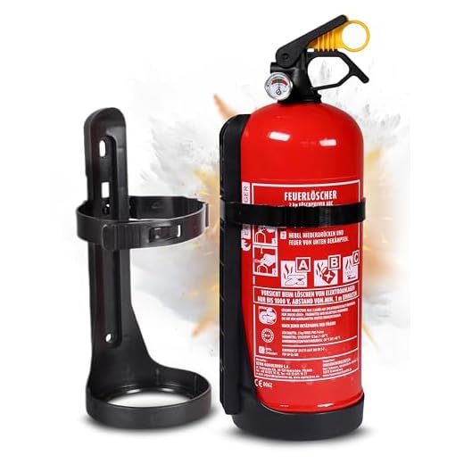 2 kg Feuerlöscher-Pulver GP-2X ABC Manometer + Halterung (made in Europe auch Auto Boot)