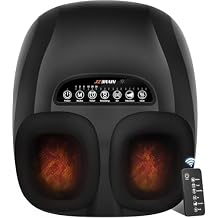 JZBRAIN Foot Massager with Heat Shiatsu Electric Foot Massagers Machine with Vibration & Compression for Plantar Fasciitis & Neuropathy - Relax for Home Office Use