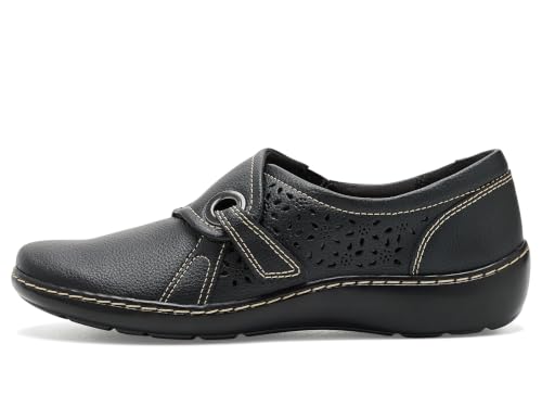 Clarks Collection Women's Cora Teagan Loafer Flat, Black Leather, 9 Medium US by Clarks - Used condition - Image 4
