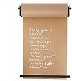 ? WANDMONTIERTER PAPIERROLLENSATZ - 1 Papierspender mit Buche-Hängeachse, 1 80G-Kraftrollenpapier, 1 horizontaler Holzstreifen mit festem Streifen.