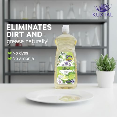 KUXTAL Dish Soap 3 Pack – Gentle on Hands, Powerful Grease Cutting, Biodegradable Plant-Based Formula for Hand Washing, Natural Citrus Scent, 27.7 fl oz Each by KUXTAL - Image 4