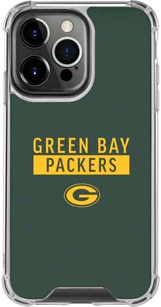 Skinit Clear Phone Case Compatible with iPhone 14 Pro - Officially Licensed NFL Green Bay Packers Green Performance Series Design