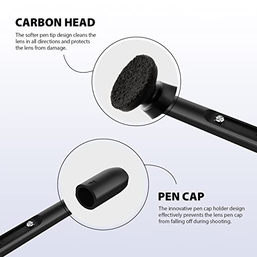 Vsgo V-P01E Professional Lens Cleaning Pen Lens Brush Double-Ended Lens Pen With Soft Brush And Nano Optical Carbon Compatible For Camera Lens Cleaning, Optical Lens, Glasses Cleaning And Other Lenses #TOP6