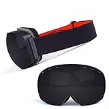 ❤Alta flexibilidad, comodidad duradera: seremos antideslizantes, cinturón súper ancho y largo ajustable, almohadilla de esponja de tres capas y marco de TPU ultraflexible, alta resistencia. Las gafas de esquí a prueba de viento aseguran un rendimiento excepcional sin sacrificar su comodidad.
